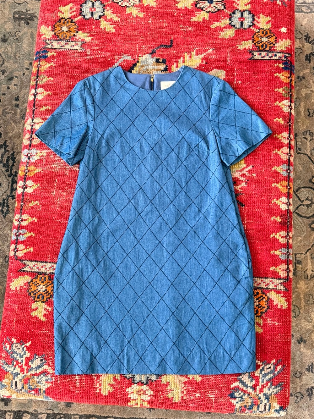 kate spade Blue Denim-Look Quilted Dress